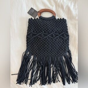 Danielle Nicole black knit bag